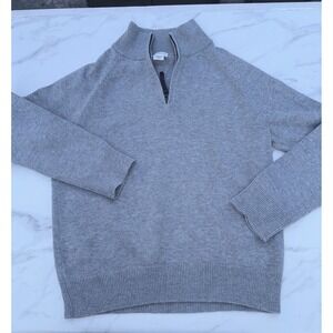 Crewcuts Boys (8-9 )Gray1/4 Zip Sweater Cotton  Excellent Condition